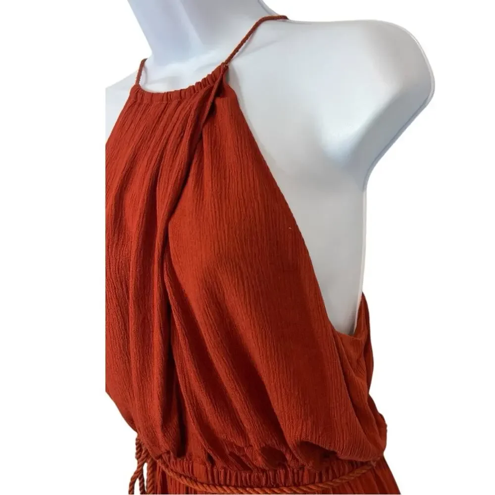 Anthropology Elevenses Burnt Orange North Beach Jumpsuit NWT - Picture 11 of 16